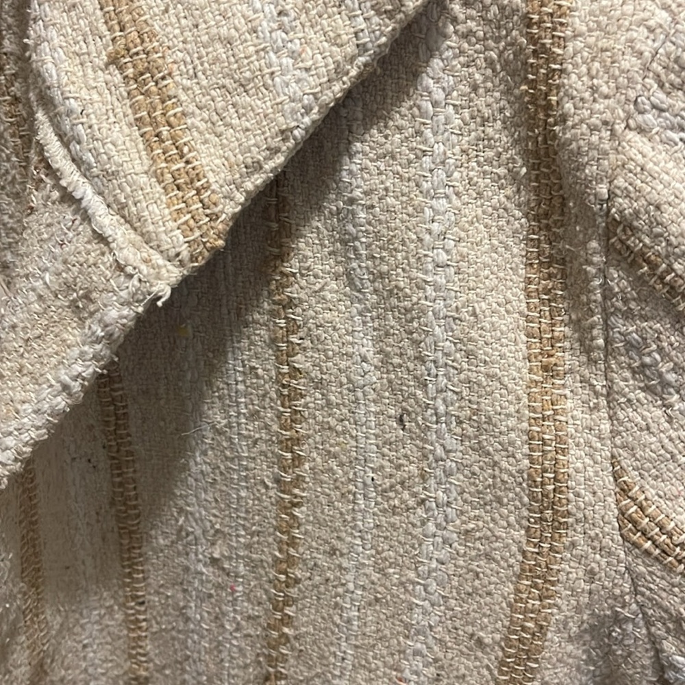 Faherty June linen cotton blazer tie waist heavy fabric but summer spring coat - Picture 5 of 6